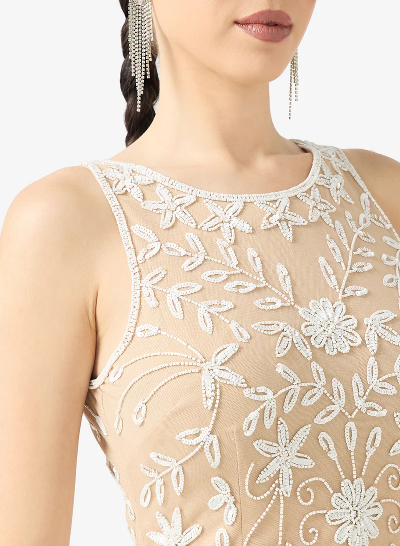 Namshi x  Floral Embroidered Evening Dress for Women | Best Price UAE